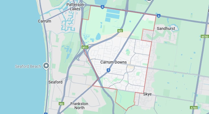 Roof Restoration Carrum Downs map area